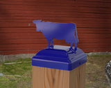 Cow Fence Post Cap (Multiple Post Sizes Available) - Madison Iron and Wood