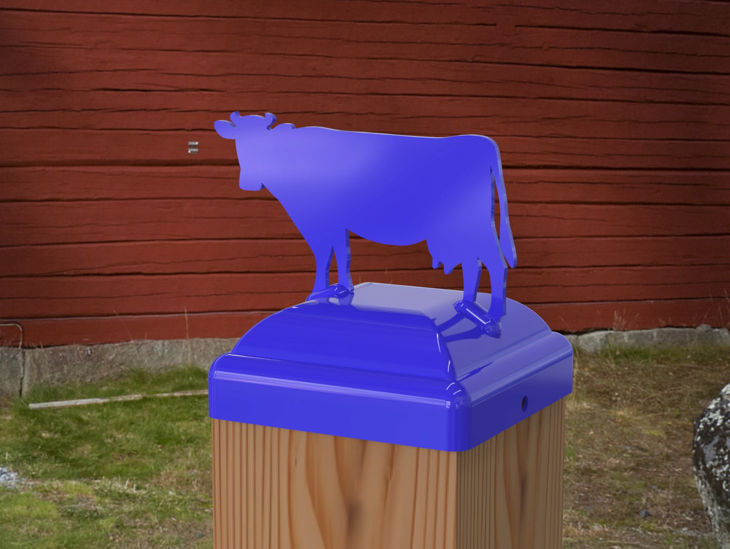 Cow Fence Post Cap (Multiple Post Sizes Available) - Madison Iron and Wood