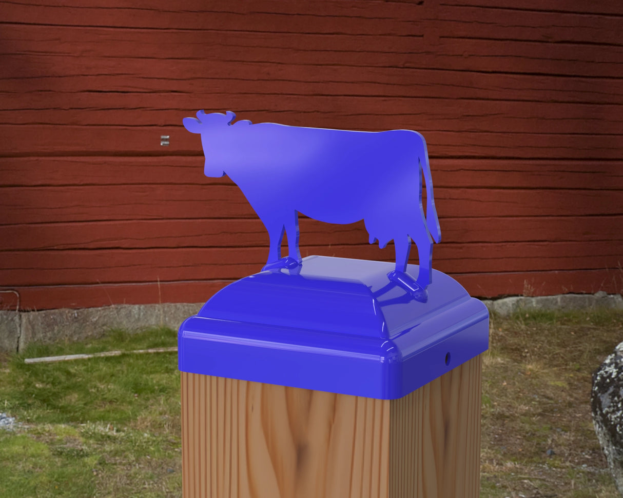 Cow Fence Post Cap (Multiple Post Sizes Available) - Madison Iron and Wood
