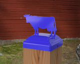 Cow Fence Post Cap (Multiple Post Sizes Available) - Madison Iron and Wood