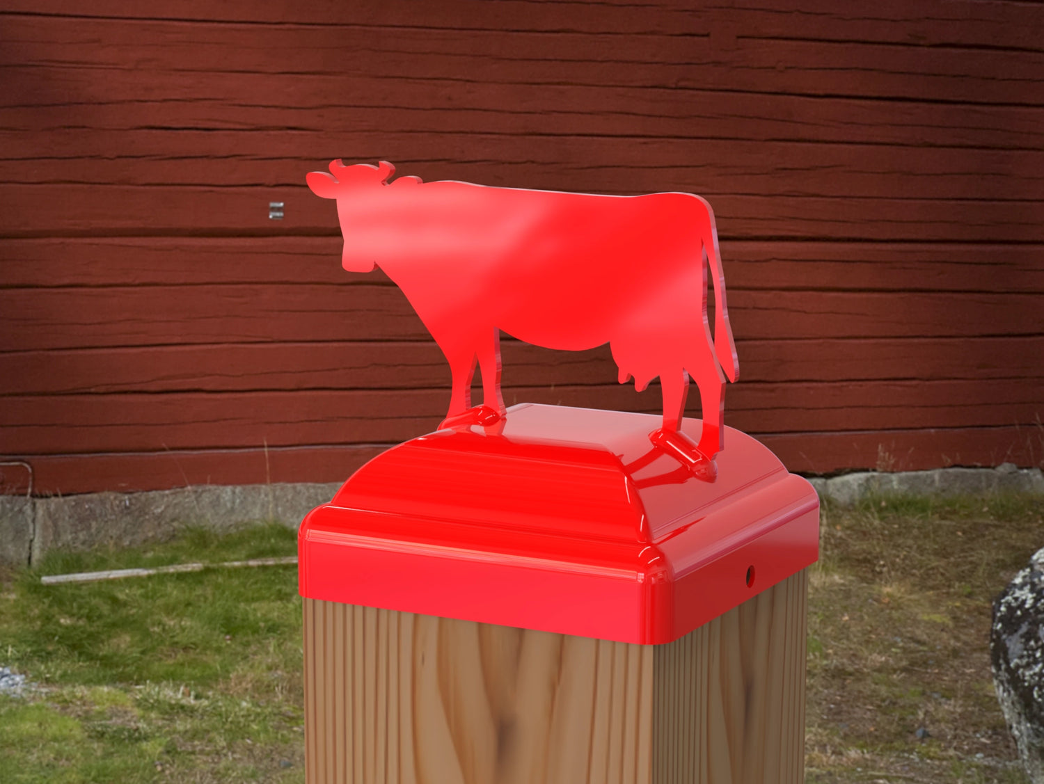 Cow Fence Post Cap (Multiple Post Sizes Available) - Madison Iron and Wood