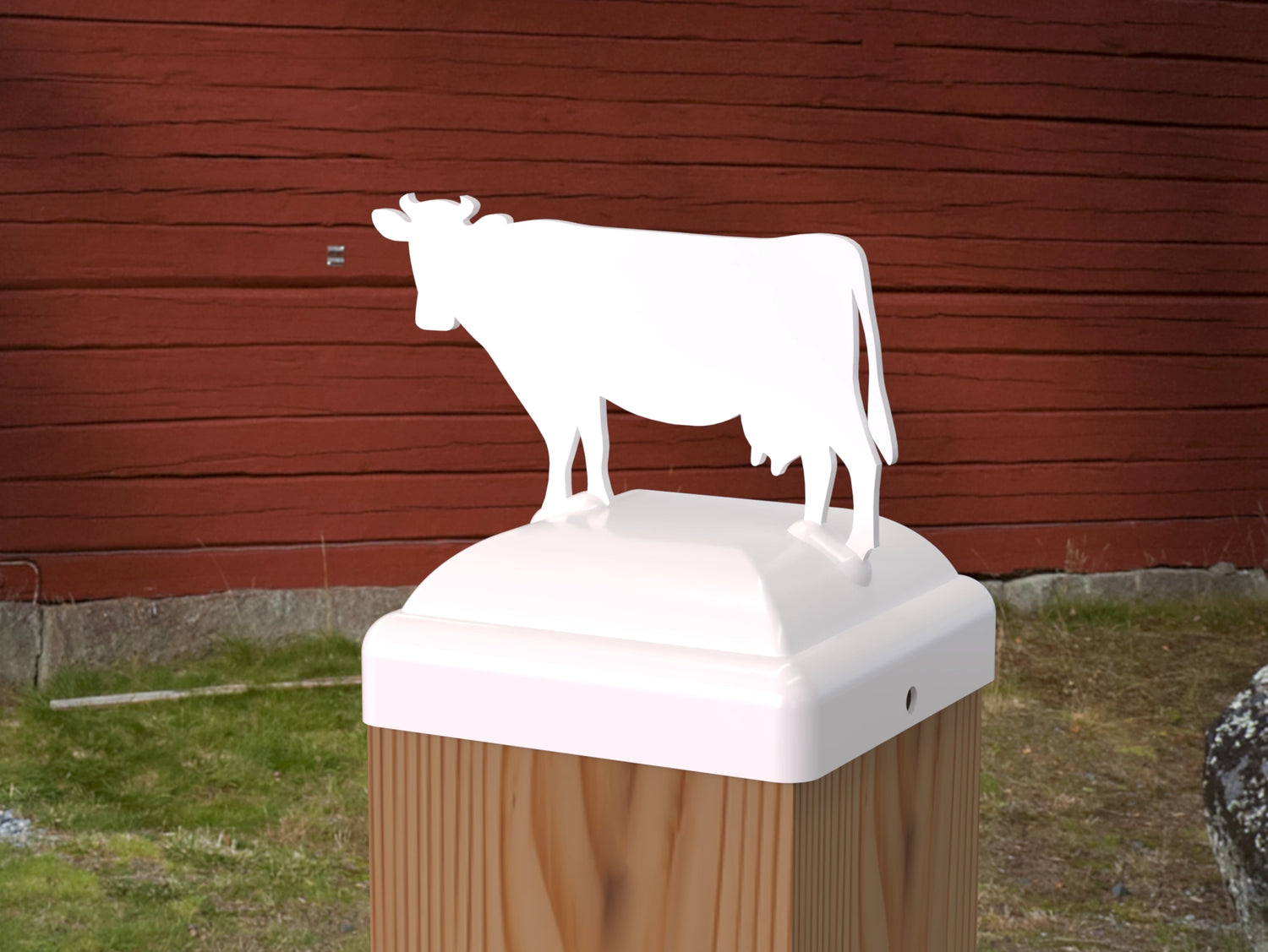 Cow Fence Post Cap (Multiple Post Sizes Available) - Madison Iron and Wood