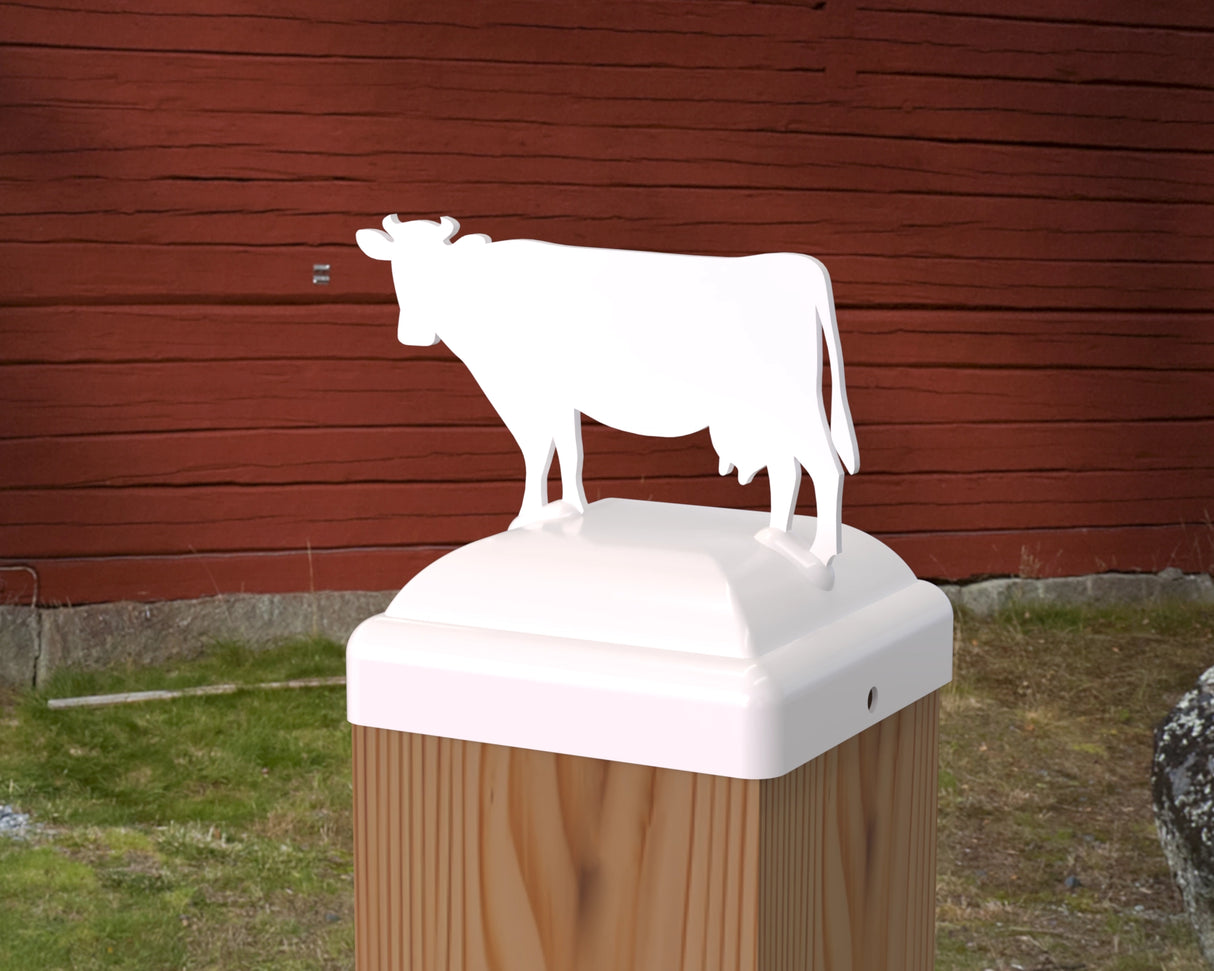 Cow Fence Post Cap (Multiple Post Sizes Available) - Madison Iron and Wood
