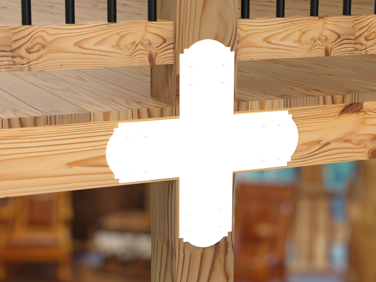 Crowned Brackets for 6x6 Dimensional Lumber - Madison Iron and Wood