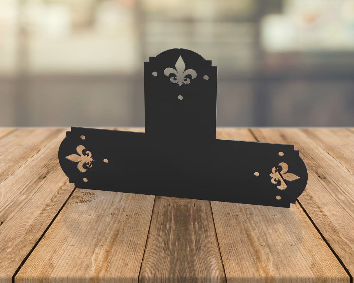 Crowned Fleur De Lis 6x6 Brackets - Madison Iron and Wood