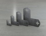 Soportes coronados de flor de lis 6x6