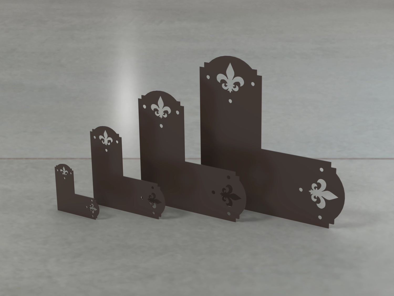 Soportes coronados de flor de lis 6x6