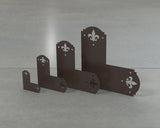 Soportes coronados de flor de lis 6x6