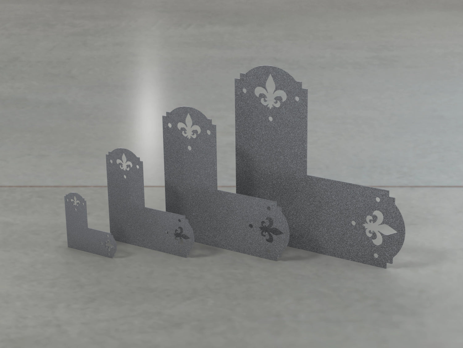 Soportes coronados de flor de lis 6x6