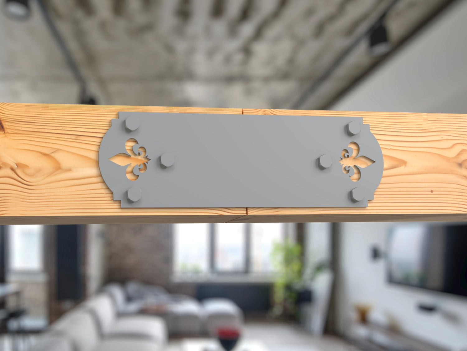 Crowned Fleur De Lis 6x6 Brackets - Madison Iron and Wood