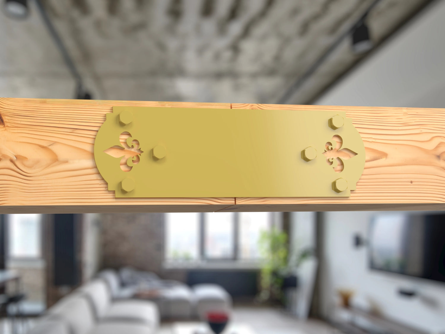 Crowned Fleur De Lis 6x6 Brackets - Madison Iron and Wood