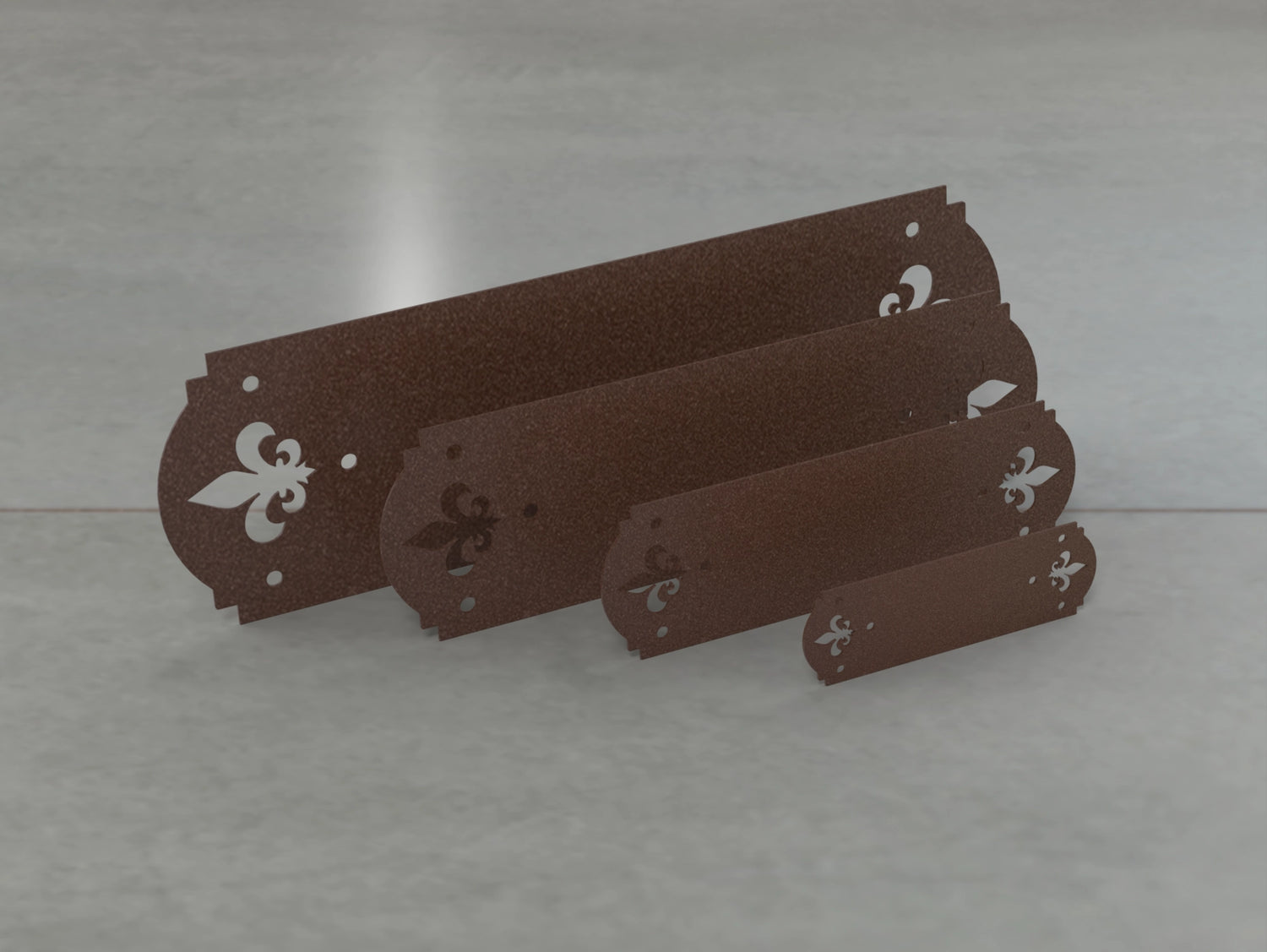 Soportes coronados de flor de lis 6x6