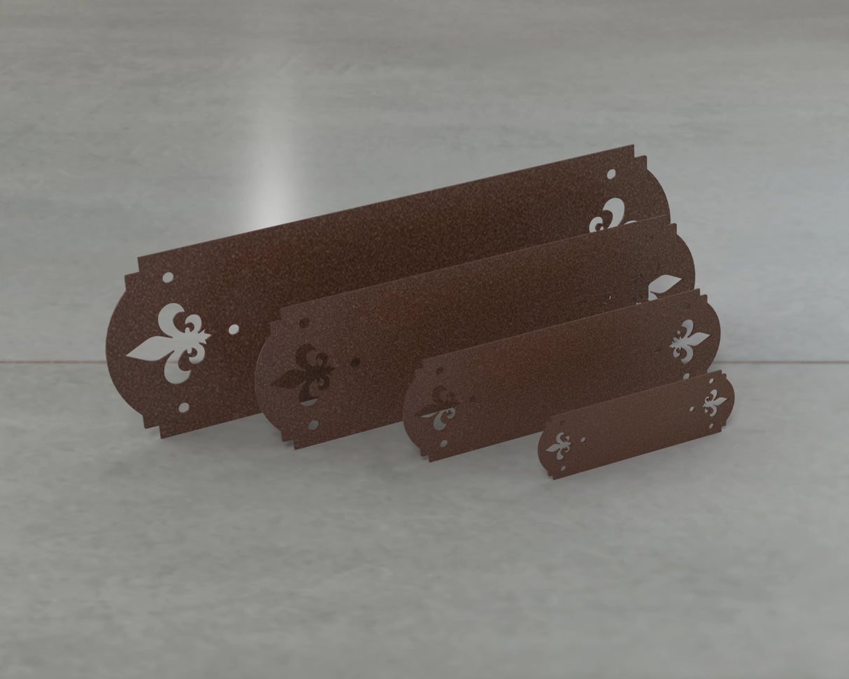 Soportes coronados de flor de lis 6x6