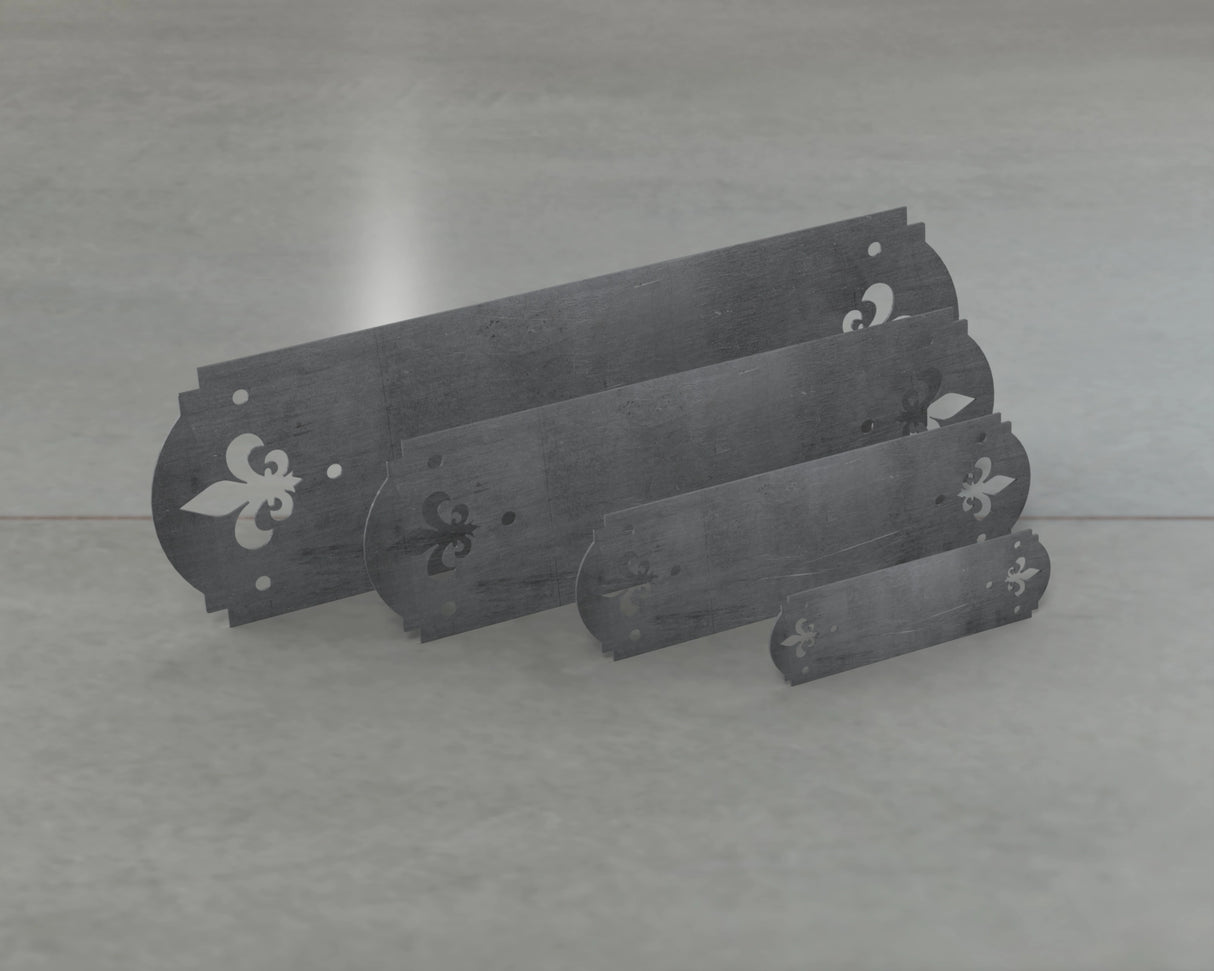 Soportes coronados de flor de lis 6x6