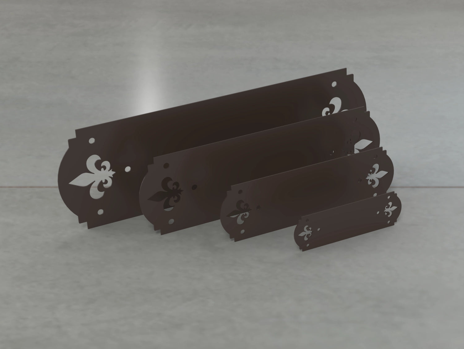 Soportes coronados de flor de lis 6x6