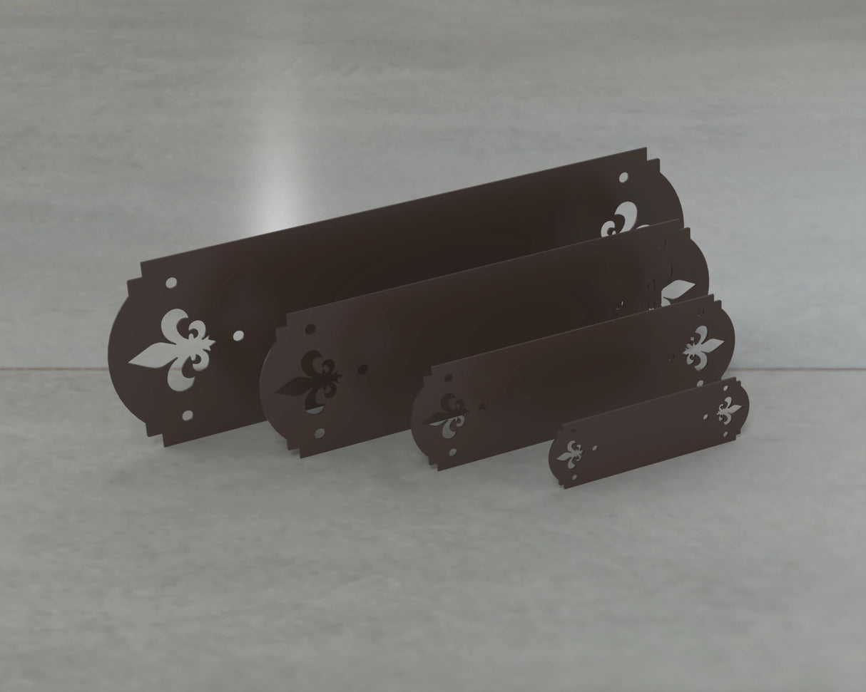 Soportes coronados de flor de lis 6x6