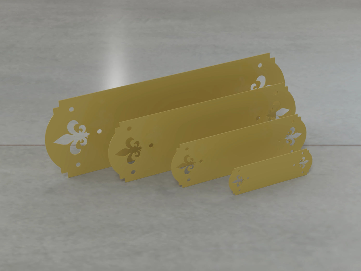 Soportes coronados de flor de lis 6x6