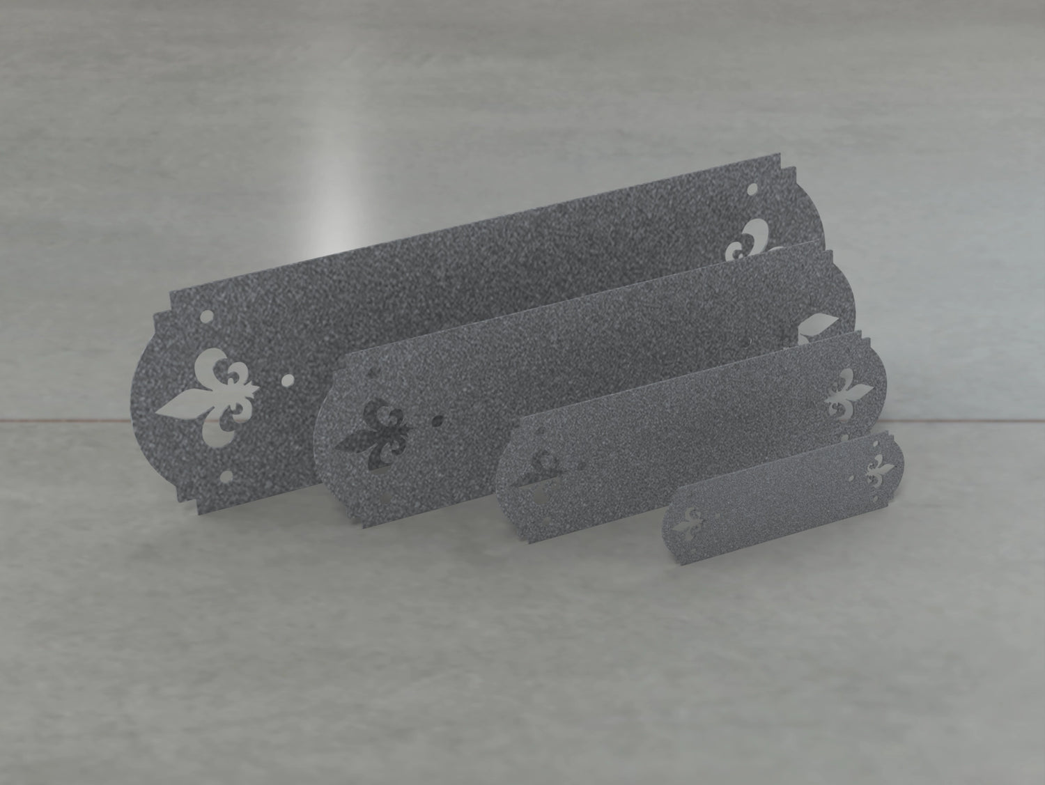 Soportes coronados de flor de lis 6x6