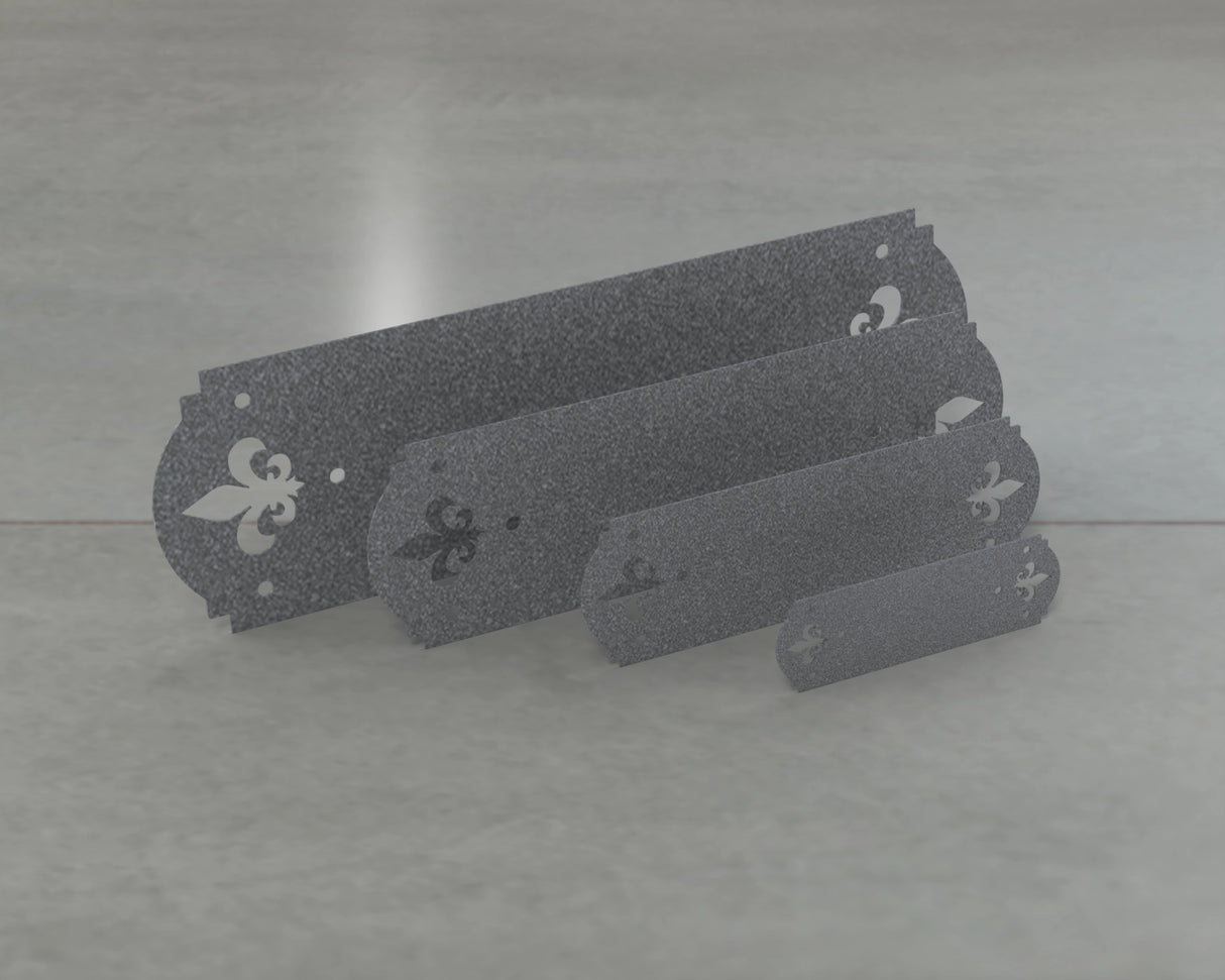 Soportes coronados de flor de lis 6x6