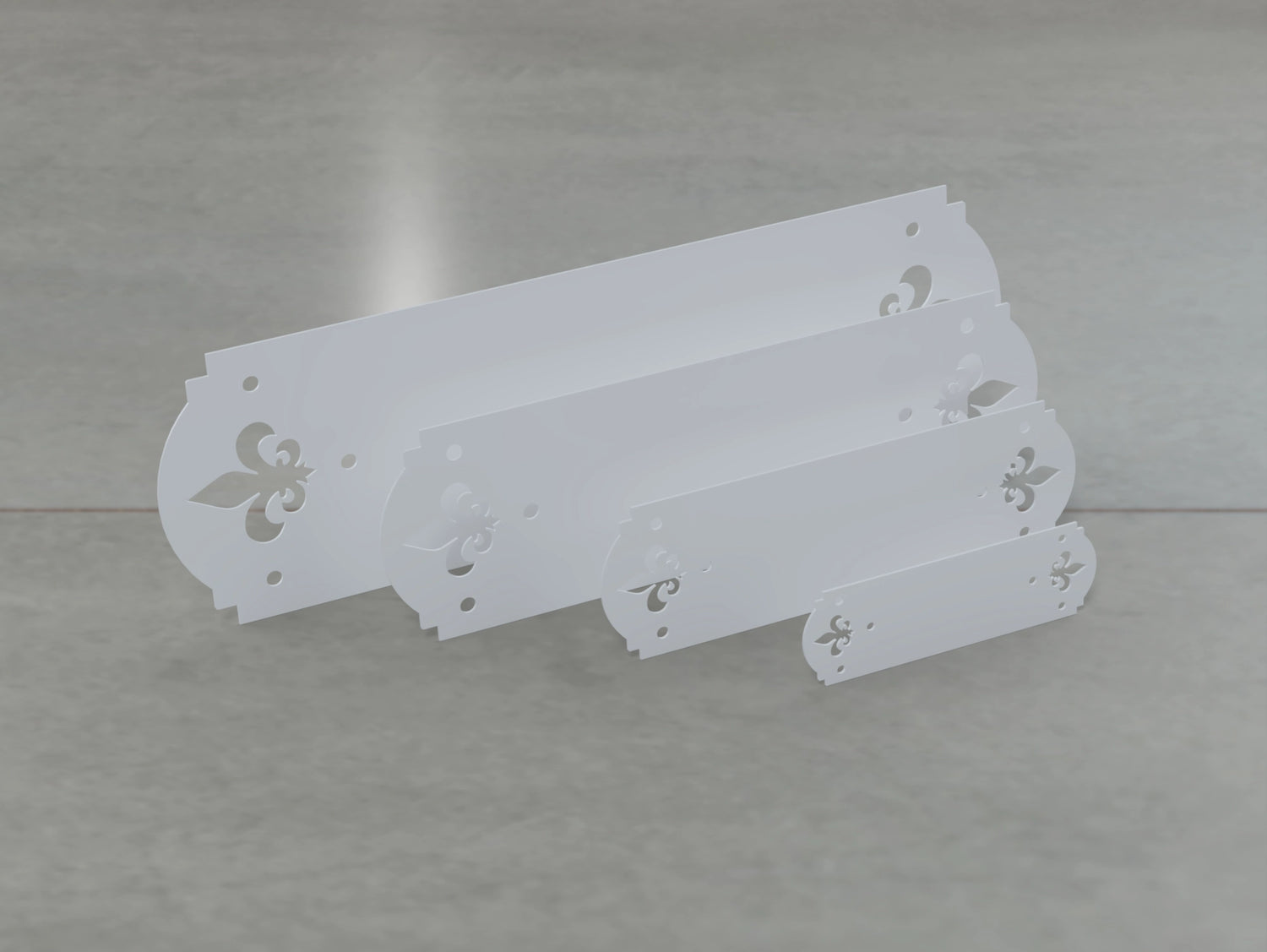 Soportes coronados de flor de lis 6x6