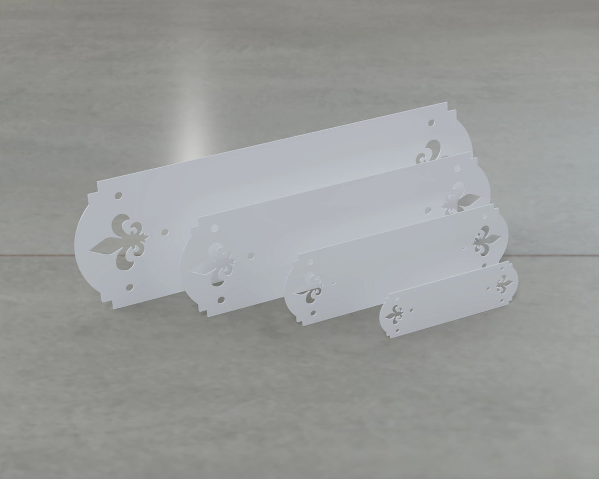 Soportes coronados de flor de lis 6x6