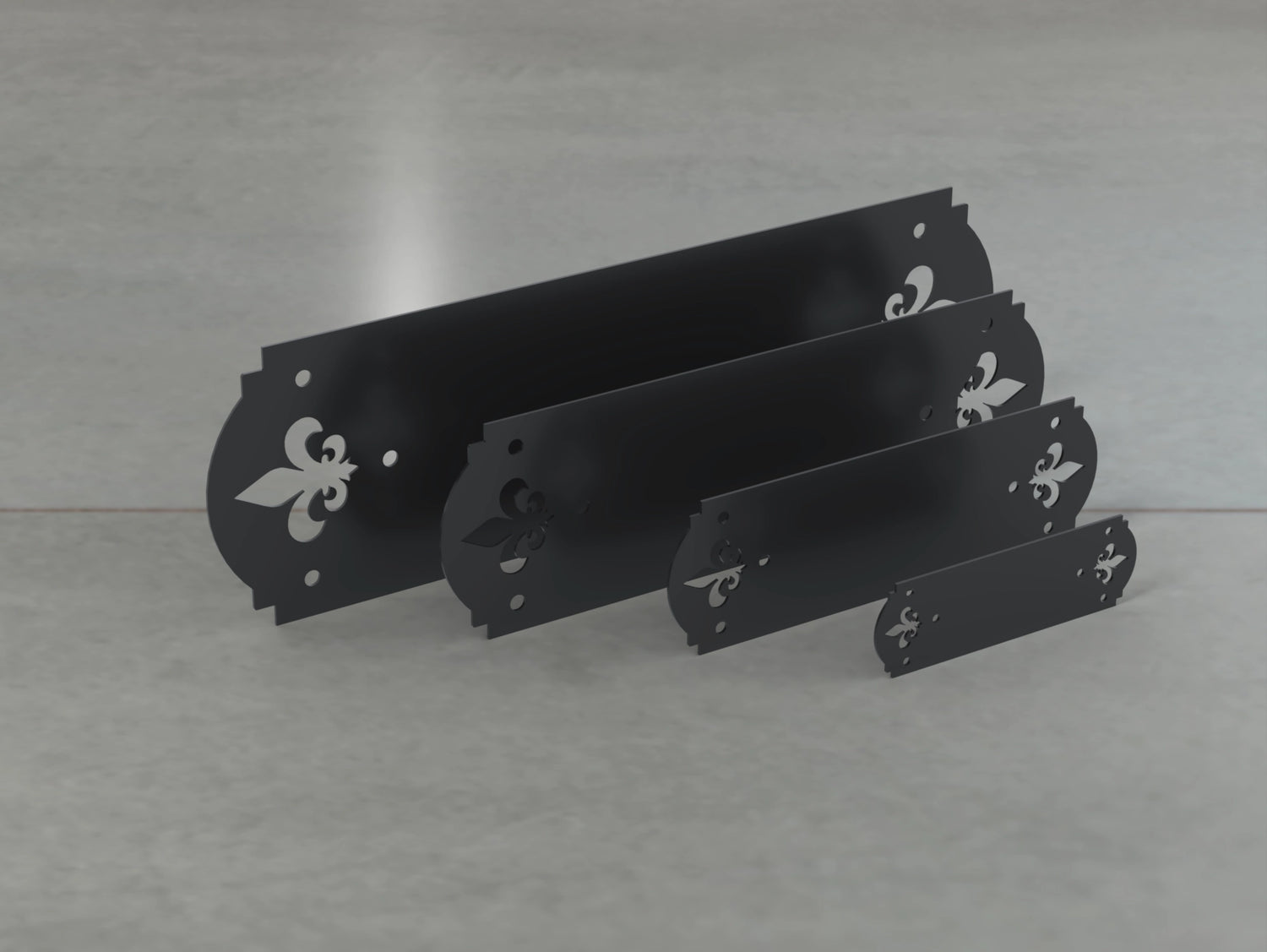 Soportes coronados de flor de lis 6x6