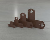 Soportes coronados de flor de lis 6x6