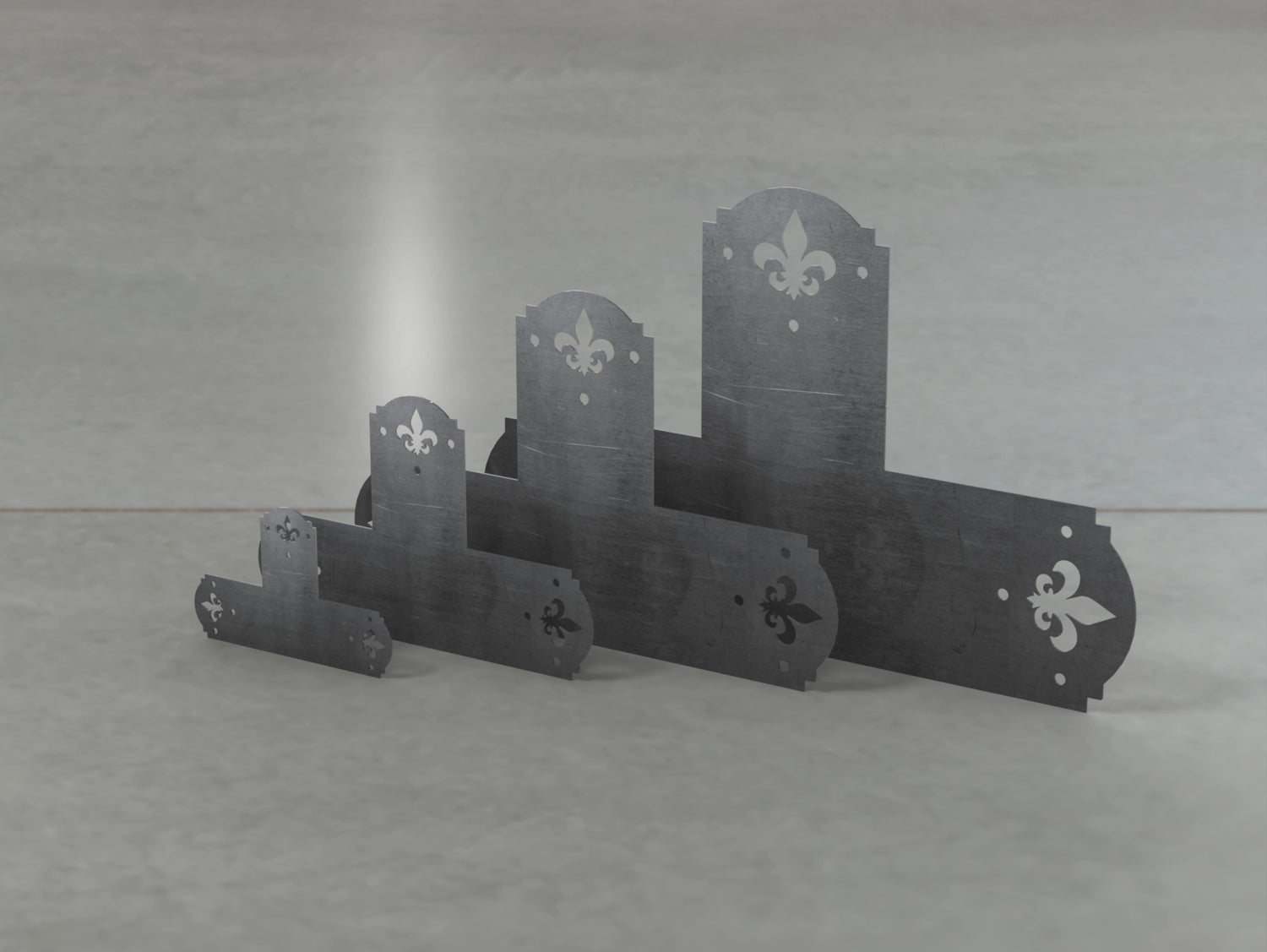 Soportes coronados de flor de lis 6x6