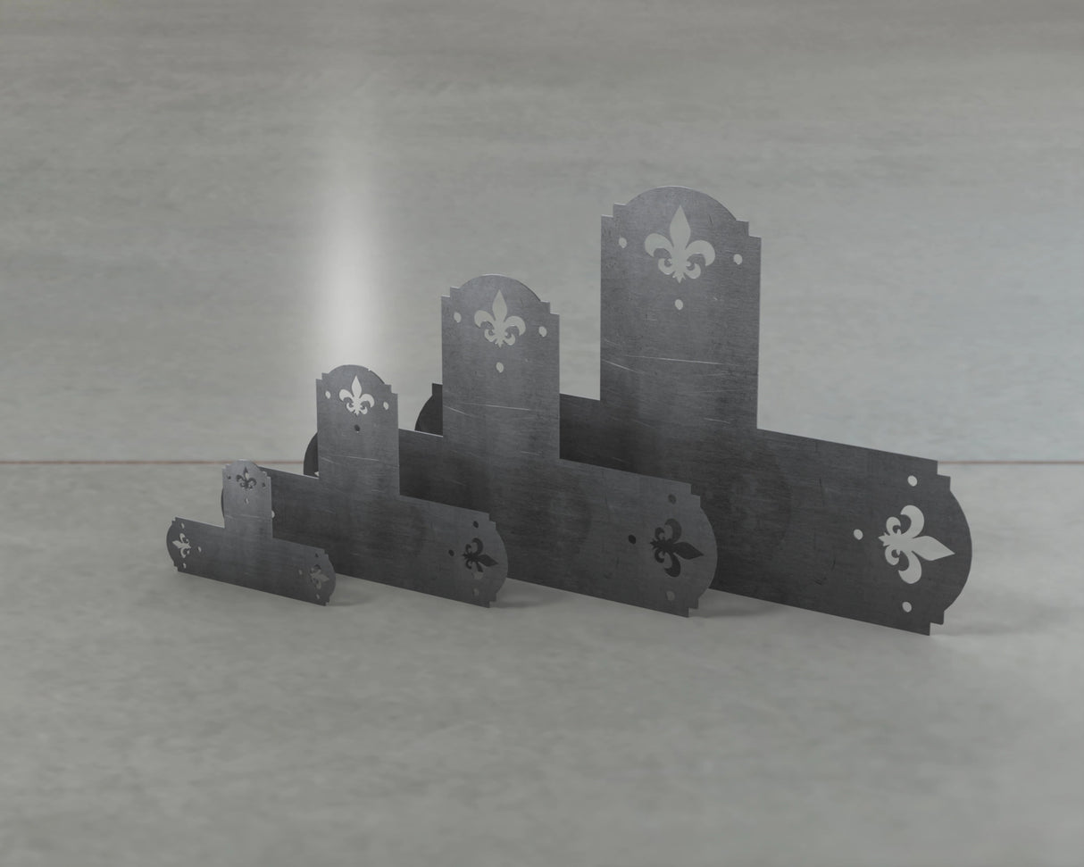Soportes coronados de flor de lis 6x6