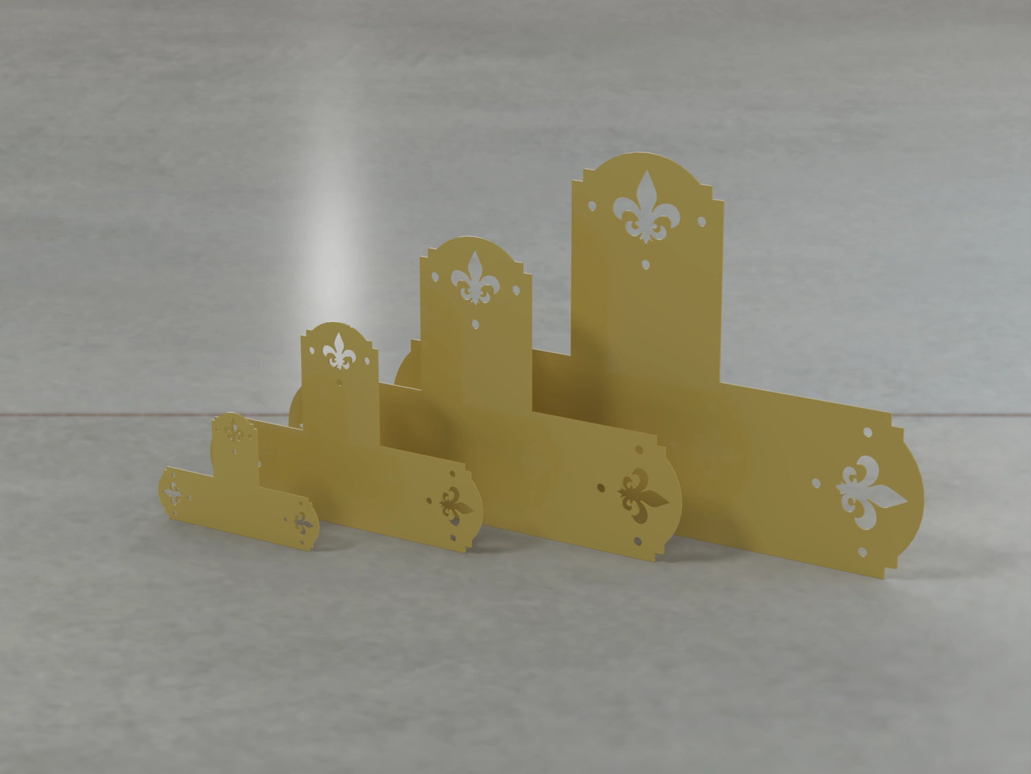 Soportes coronados de flor de lis 6x6