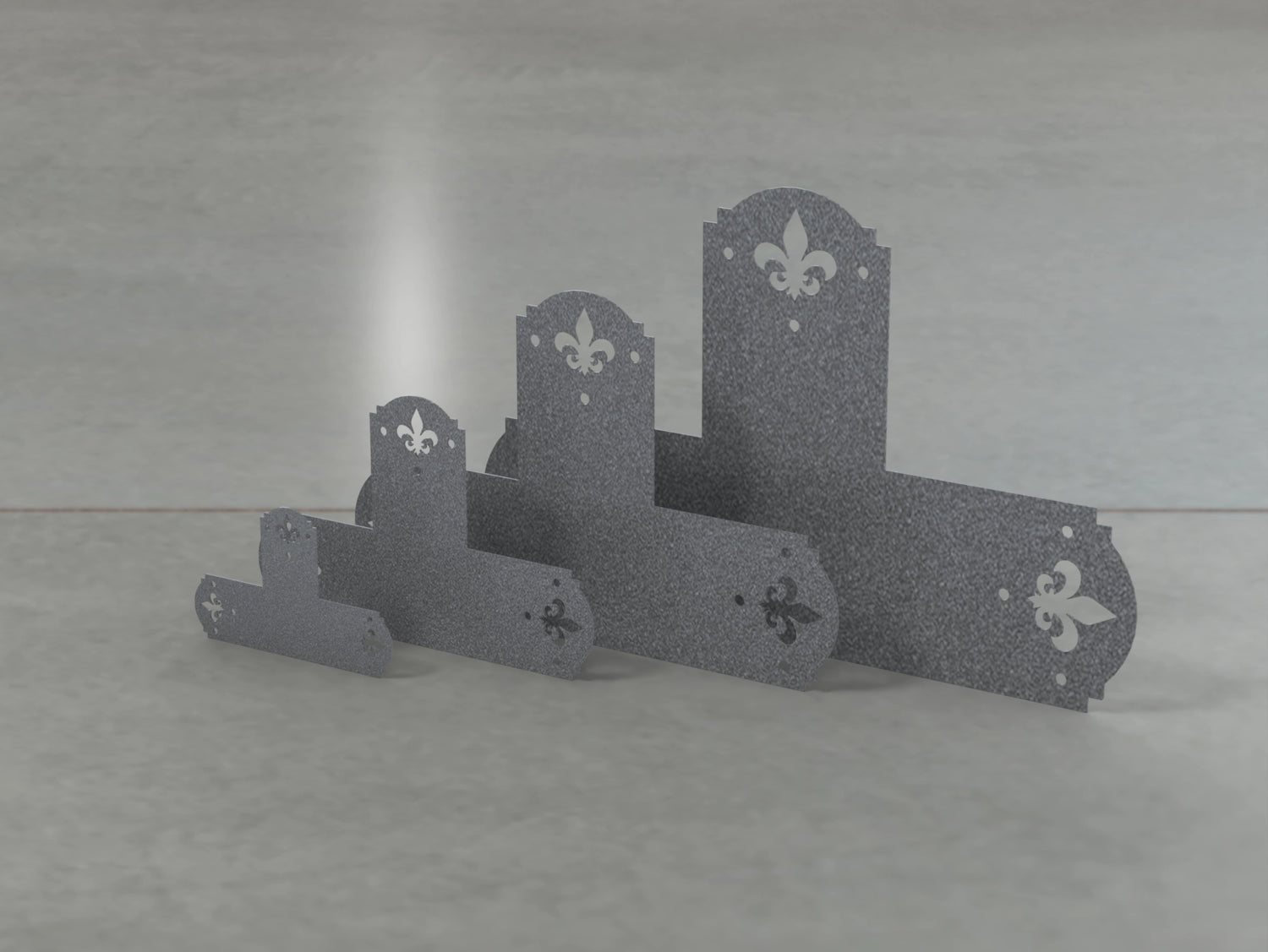 Soportes coronados de flor de lis 6x6