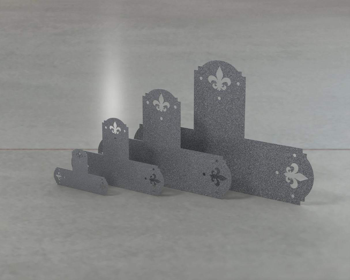 Soportes coronados de flor de lis 6x6