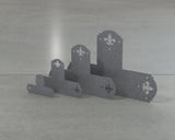 Soportes coronados de flor de lis 6x6