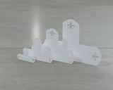 Soportes coronados de flor de lis 6x6