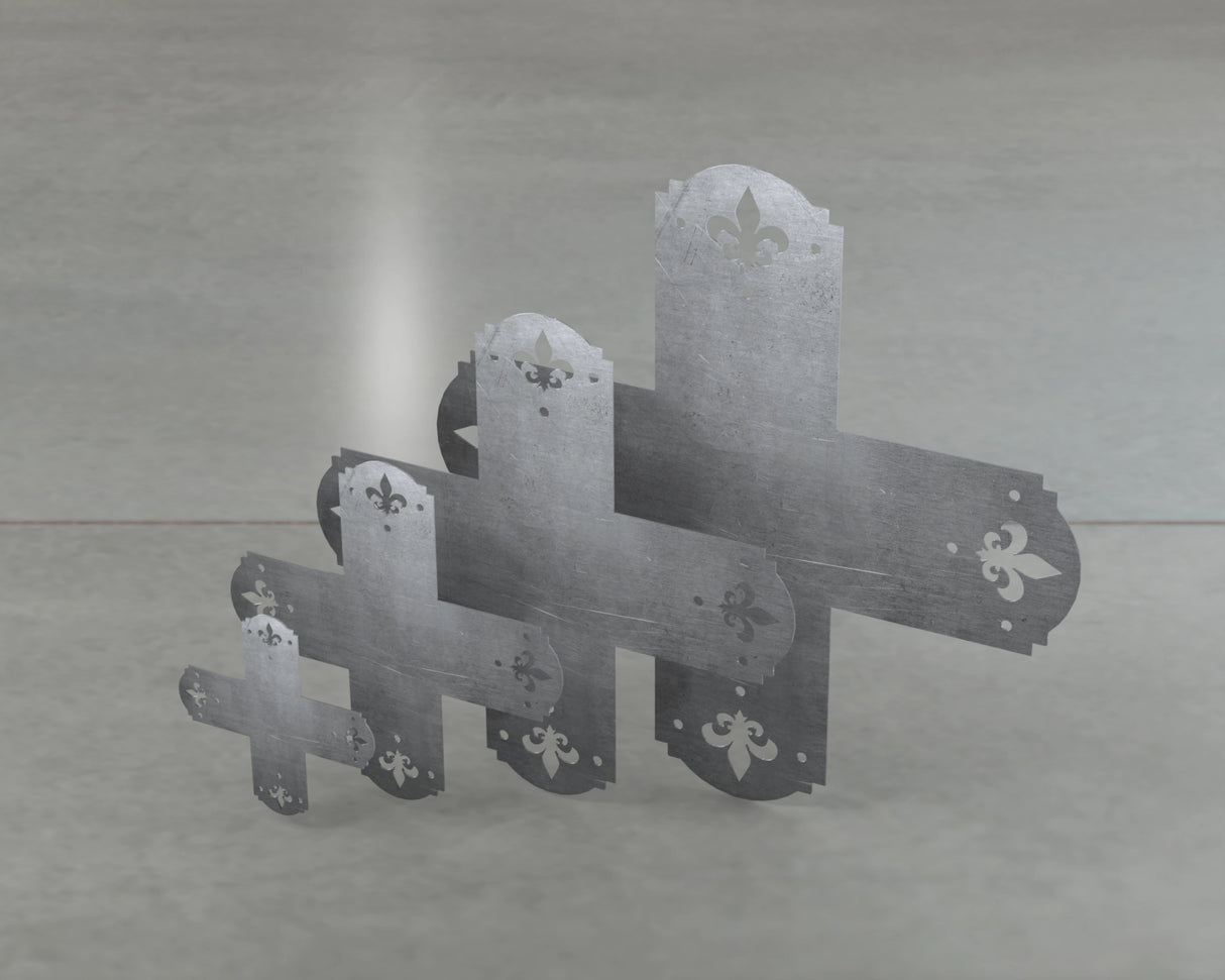 Soportes coronados de flor de lis 6x6