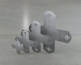 Soportes coronados de flor de lis 6x6