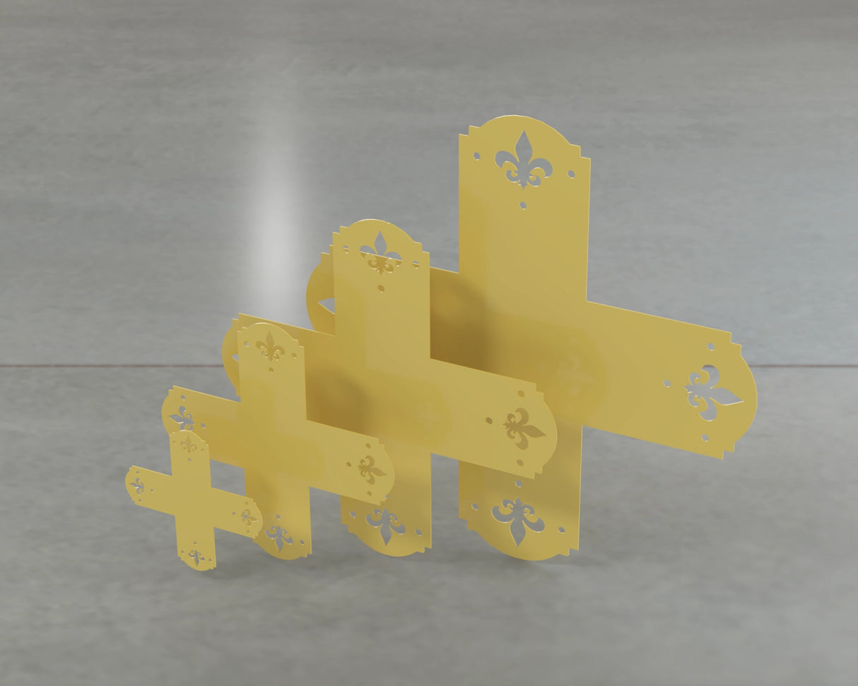 Soportes coronados de flor de lis 6x6