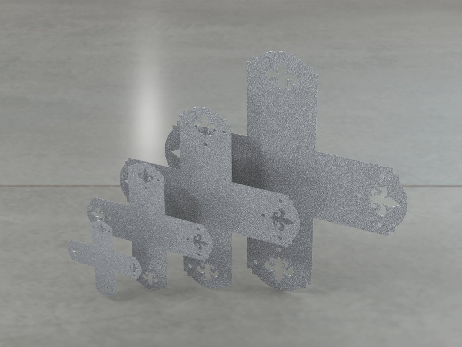 Soportes coronados de flor de lis 6x6