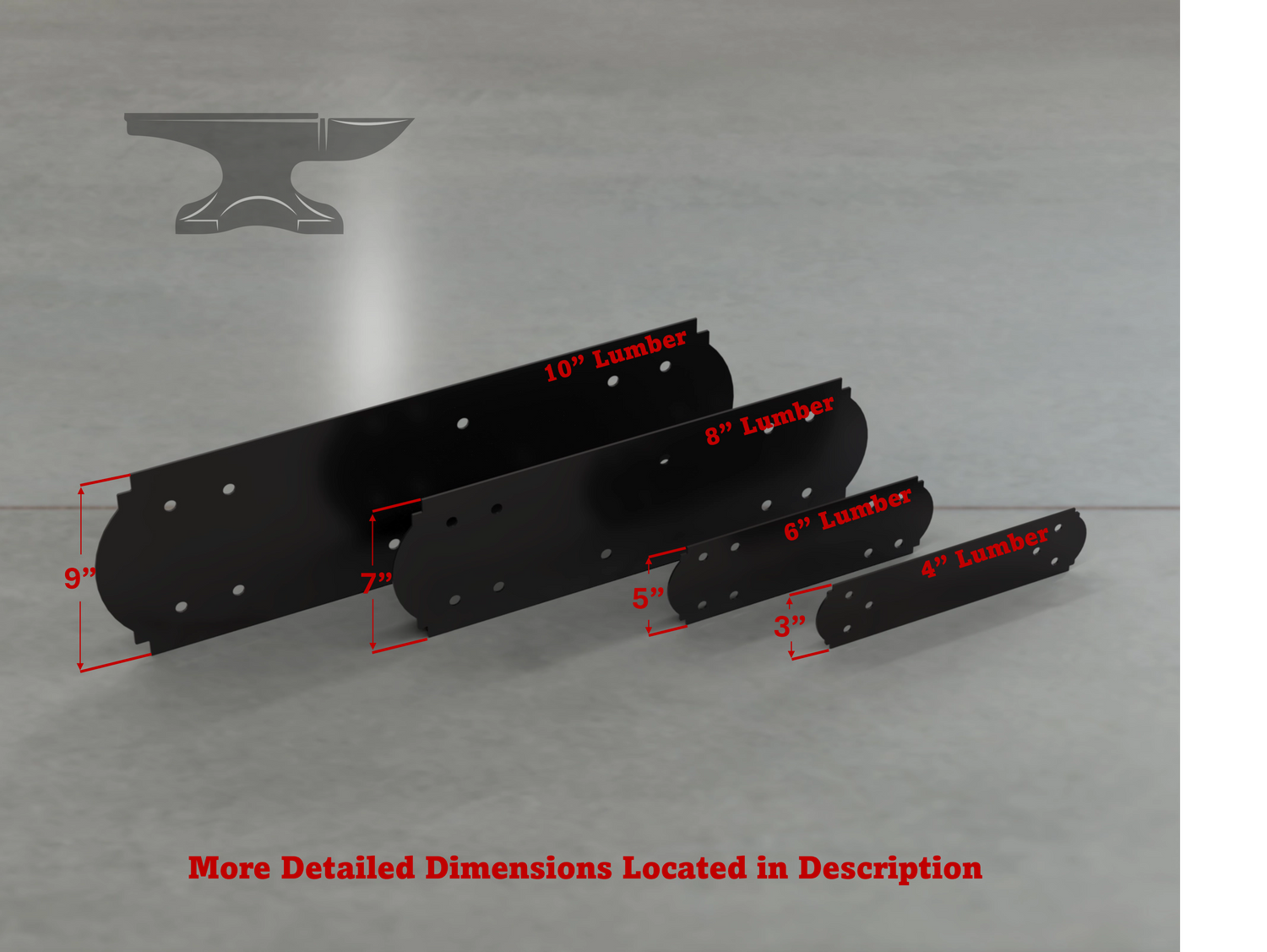 Crowned Style Straight Brackets - Various Sizes