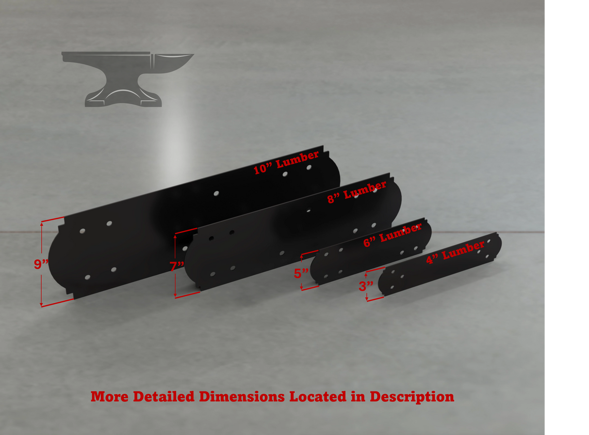 Crowned Style Straight Brackets - Various Sizes