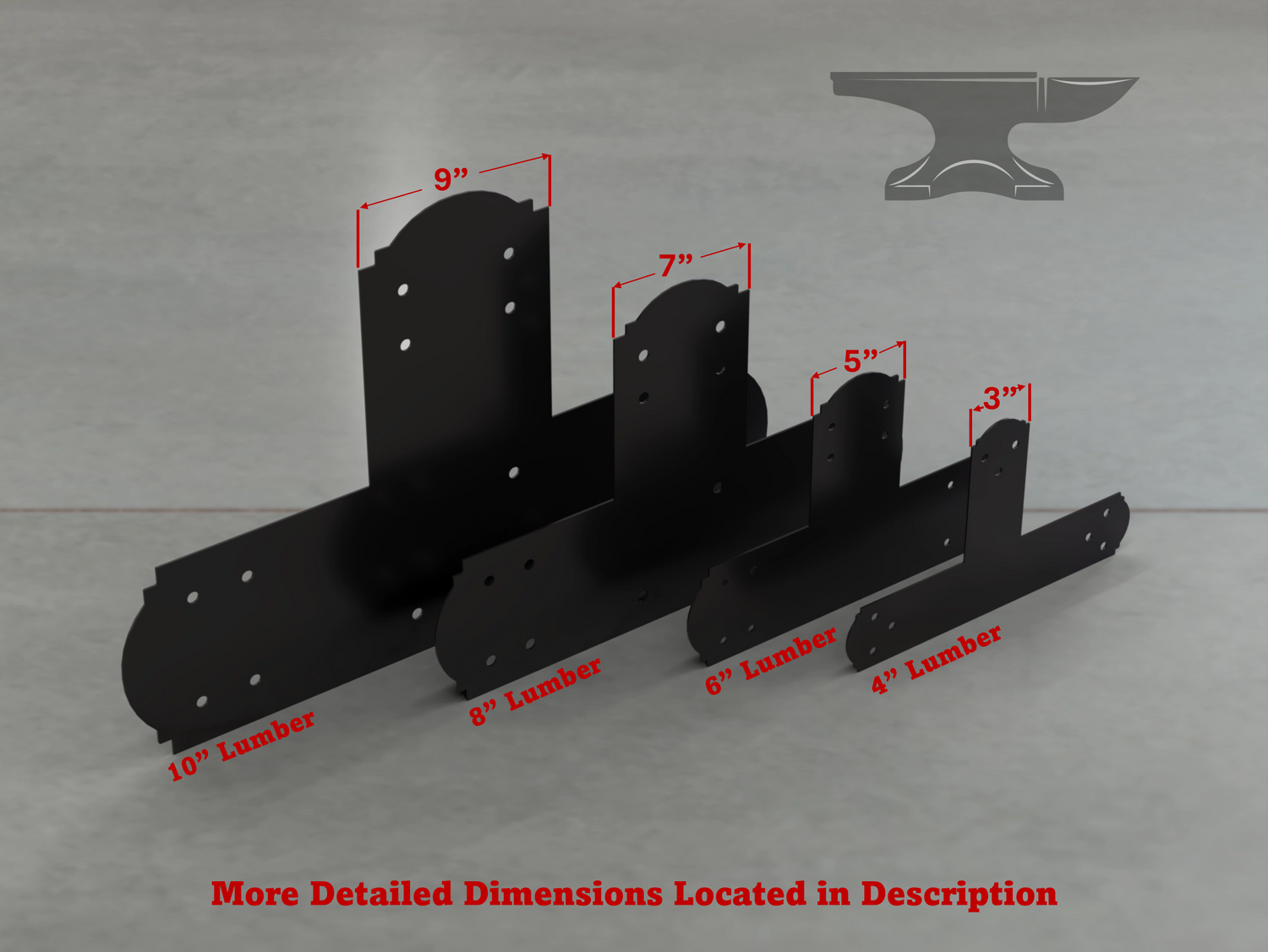 Crowned Style T Brackets - Various Sizes