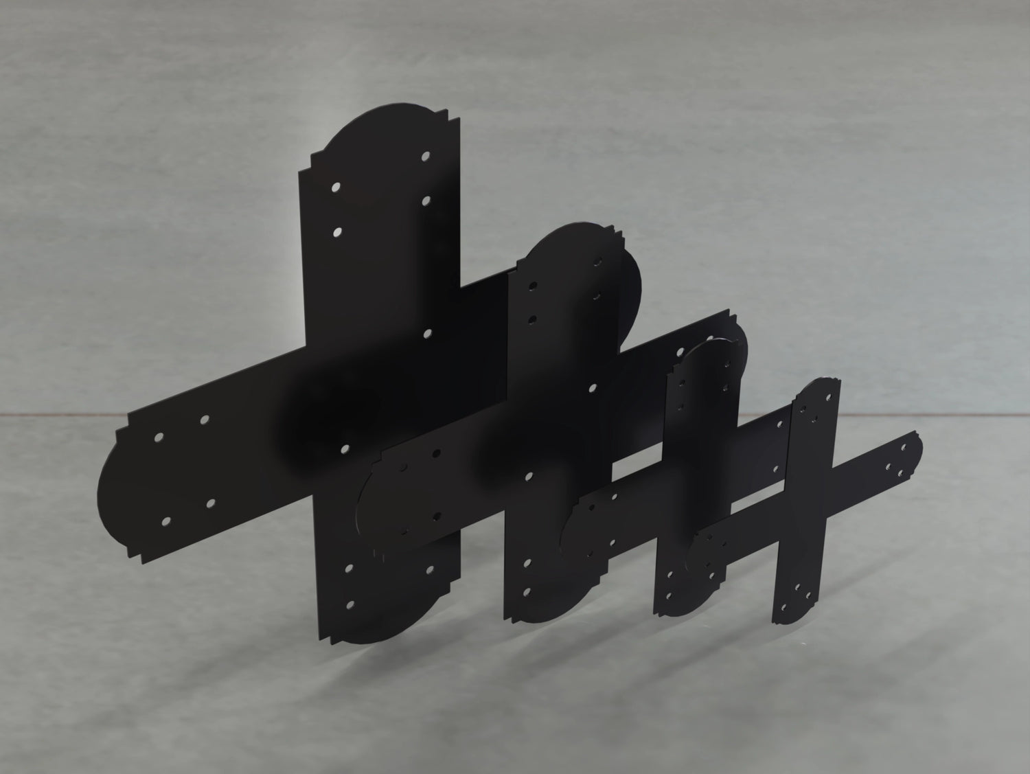 Crowned Style X Brackets - Various Sizes
