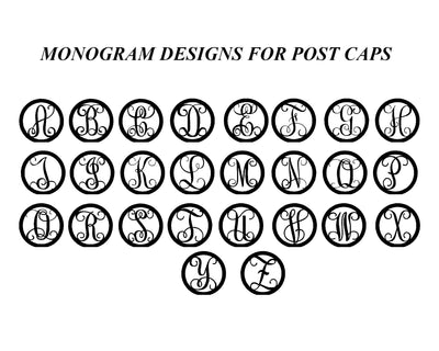 4x4 Monogram Post Cap