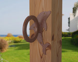 Dolphin Nautical Rope Ring, Light Strand Holder (3 sizes available) - Madison Iron and Wood