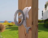 Dolphin Nautical Rope Ring, Light Strand Holder (3 sizes available) - Madison Iron and Wood