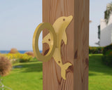 Dolphin Nautical Rope Ring, Light Strand Holder (3 sizes available) - Madison Iron and Wood