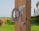 Dolphin Nautical Rope Ring, Light Strand Holder (3 sizes available) - Madison Iron and Wood