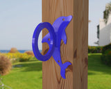 Dolphin Nautical Rope Ring, Light Strand Holder (3 sizes available) - Madison Iron and Wood