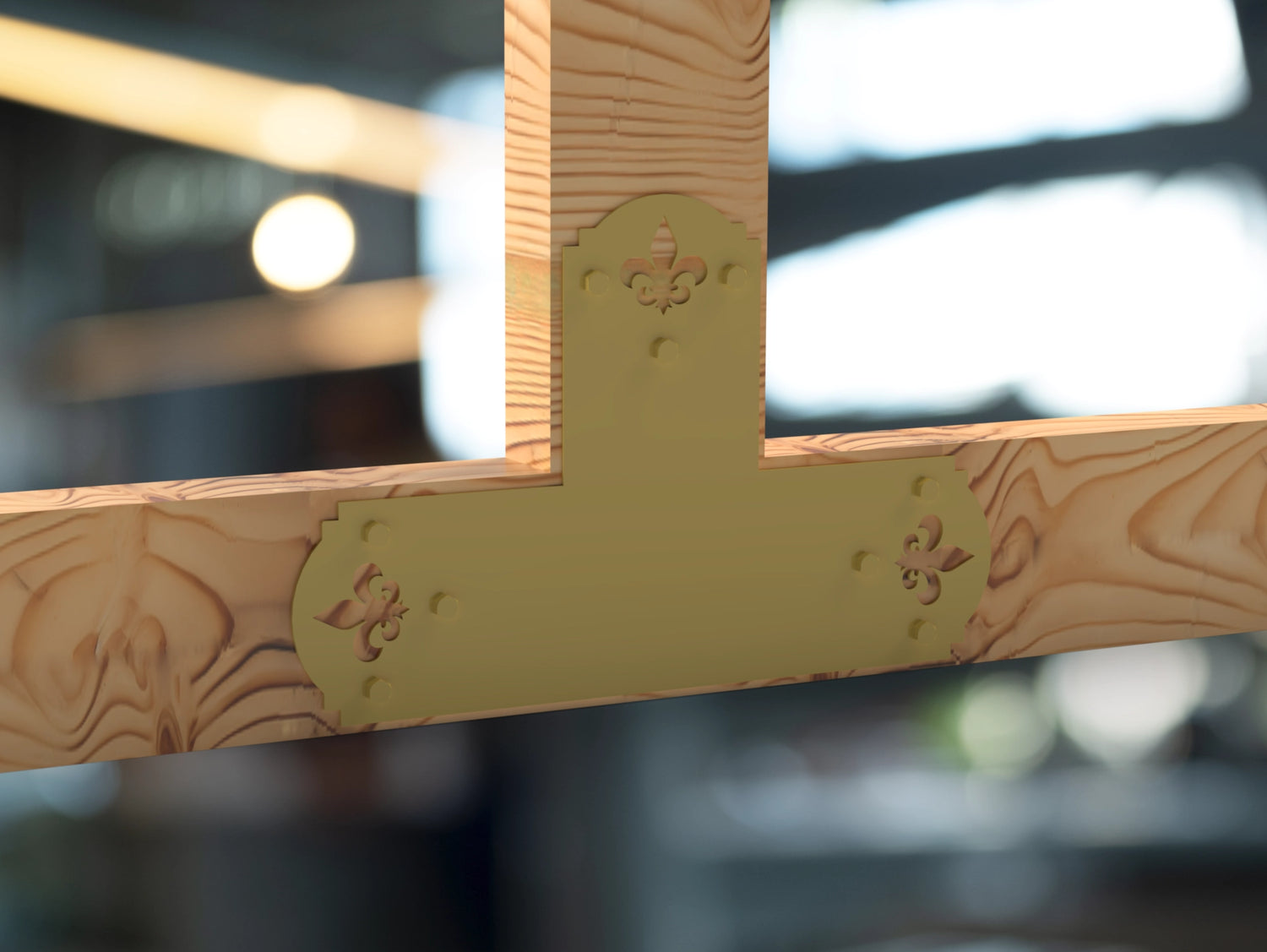 Crowned Fleur De Lis 6x6 Brackets - Madison Iron and Wood