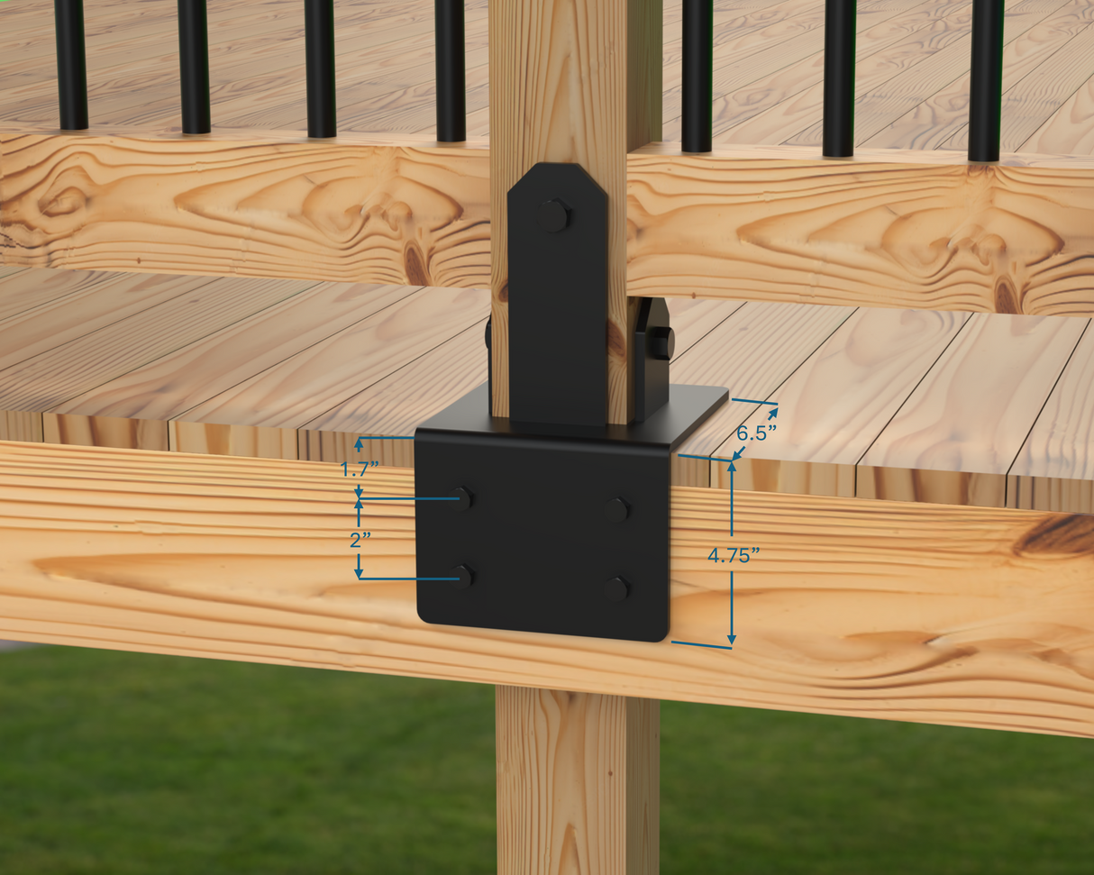 Heavy Duty Face Mount Post Base Bracket